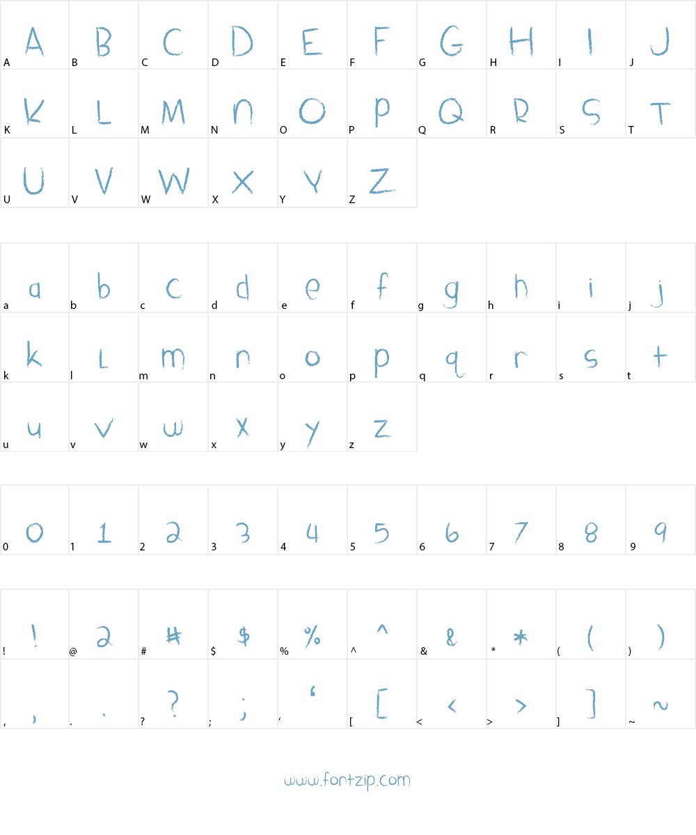 Sandbox Melodrama Font Character